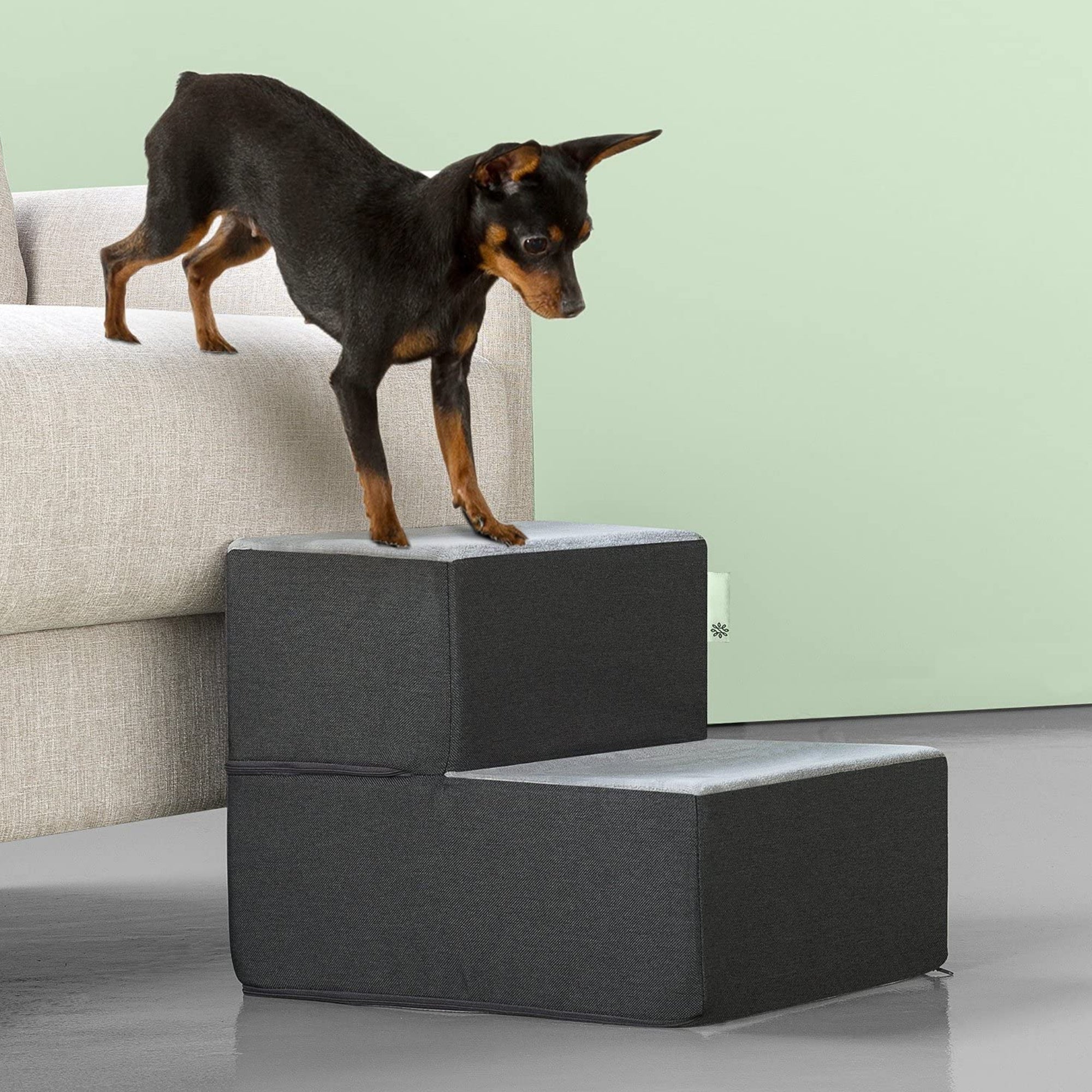 Foam 13”-24” Easy Pet Stairs, Charcoal 22