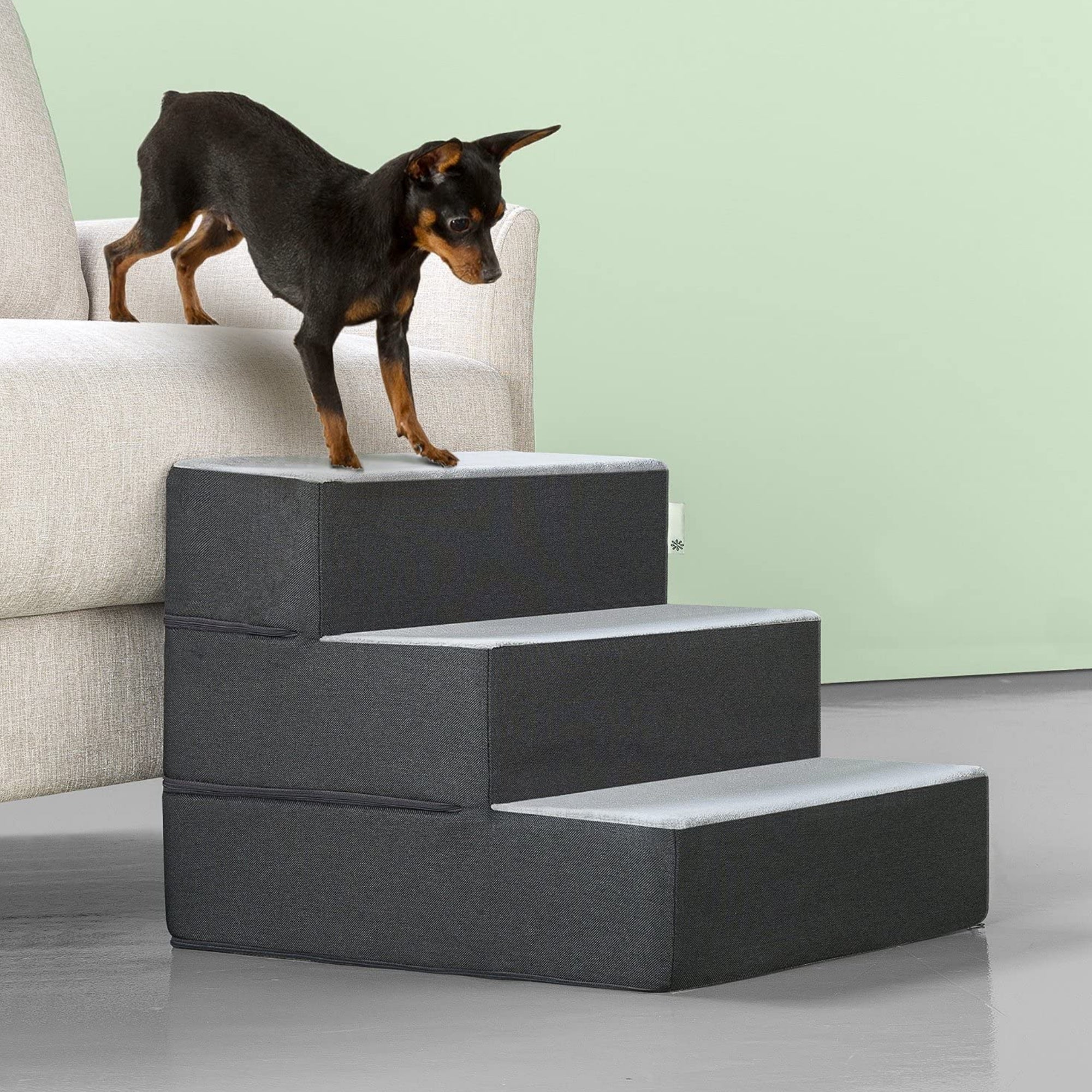 Foam 13”-24” Easy Pet Stairs, Charcoal 15