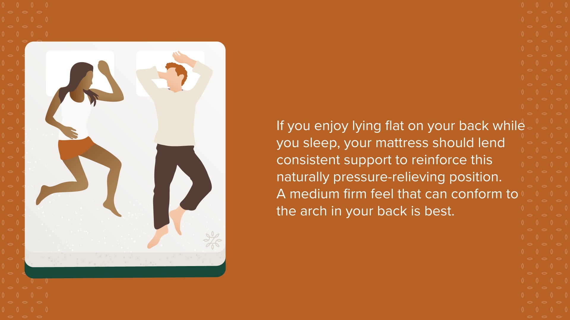 back sleeper your mattress should lend consistent support to reinforce this naturally pressure-relieving position