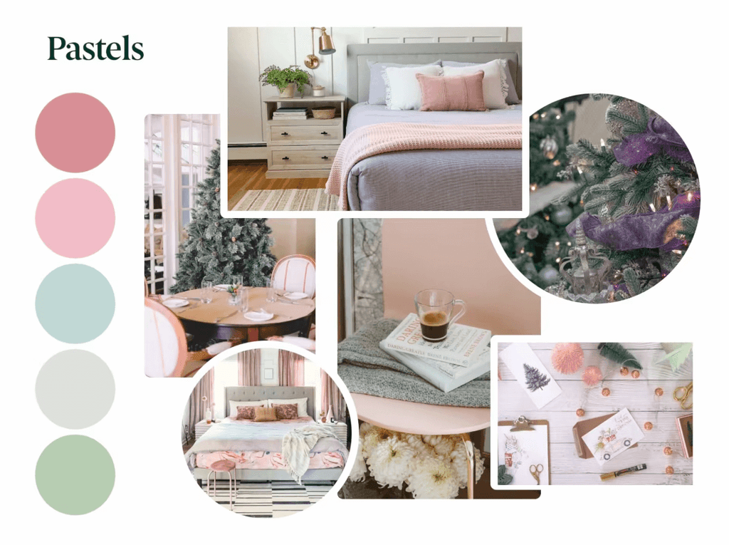 pastel holiday color palette