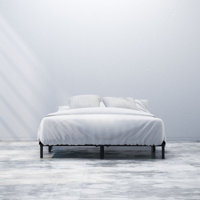 Michelle Steel Compack Bed Frame , Zinus Queen