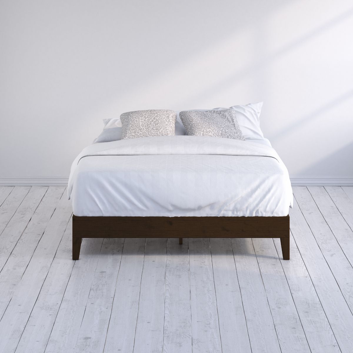 Marissa Deluxe Wood Platform Bed Frame , Zinus Queen