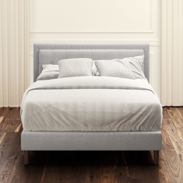 Dachelle Upholstered Platform Bed Frame , Zinus Light Grey / Queen