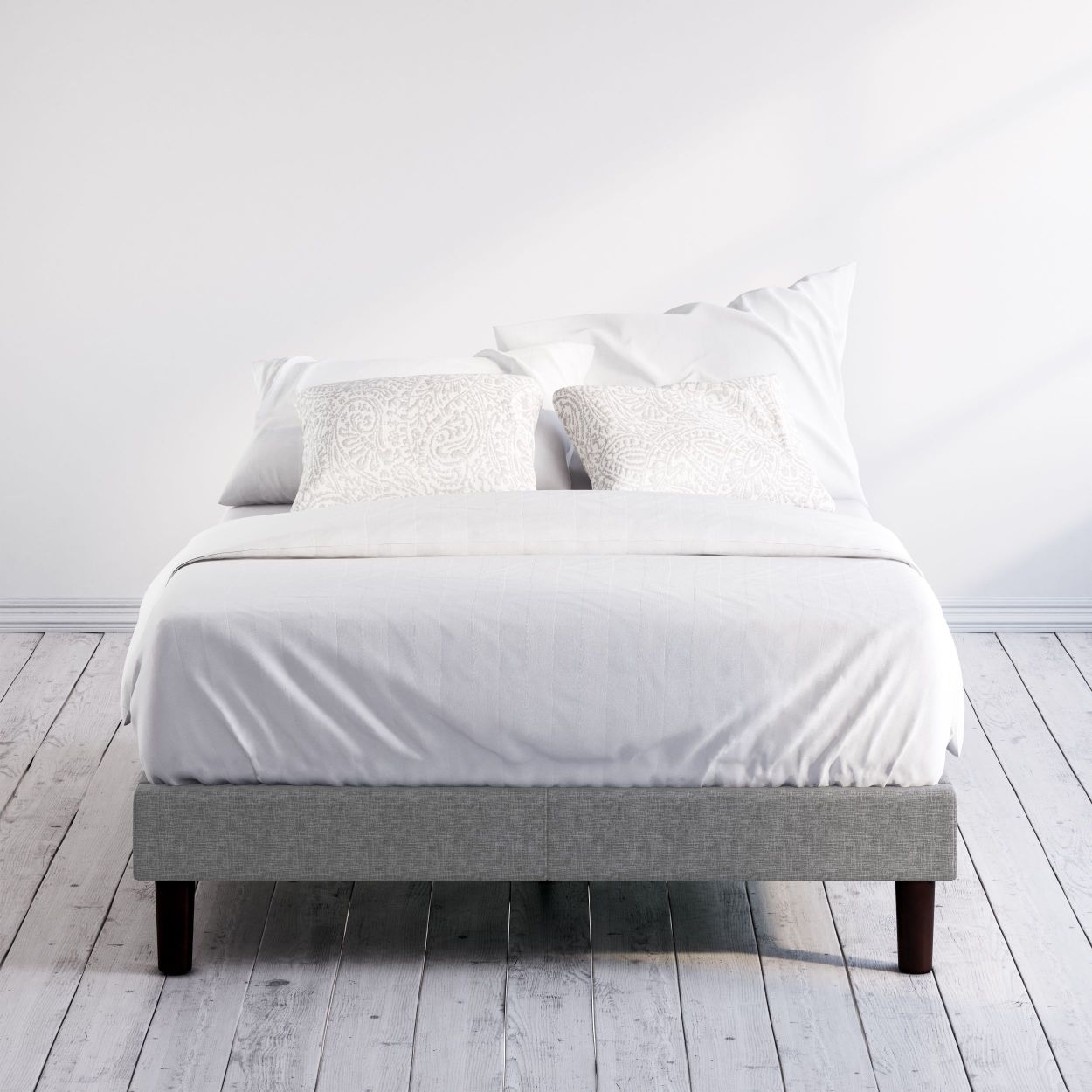 Curtis Upholstered Platform Bed Frame Full / Navy