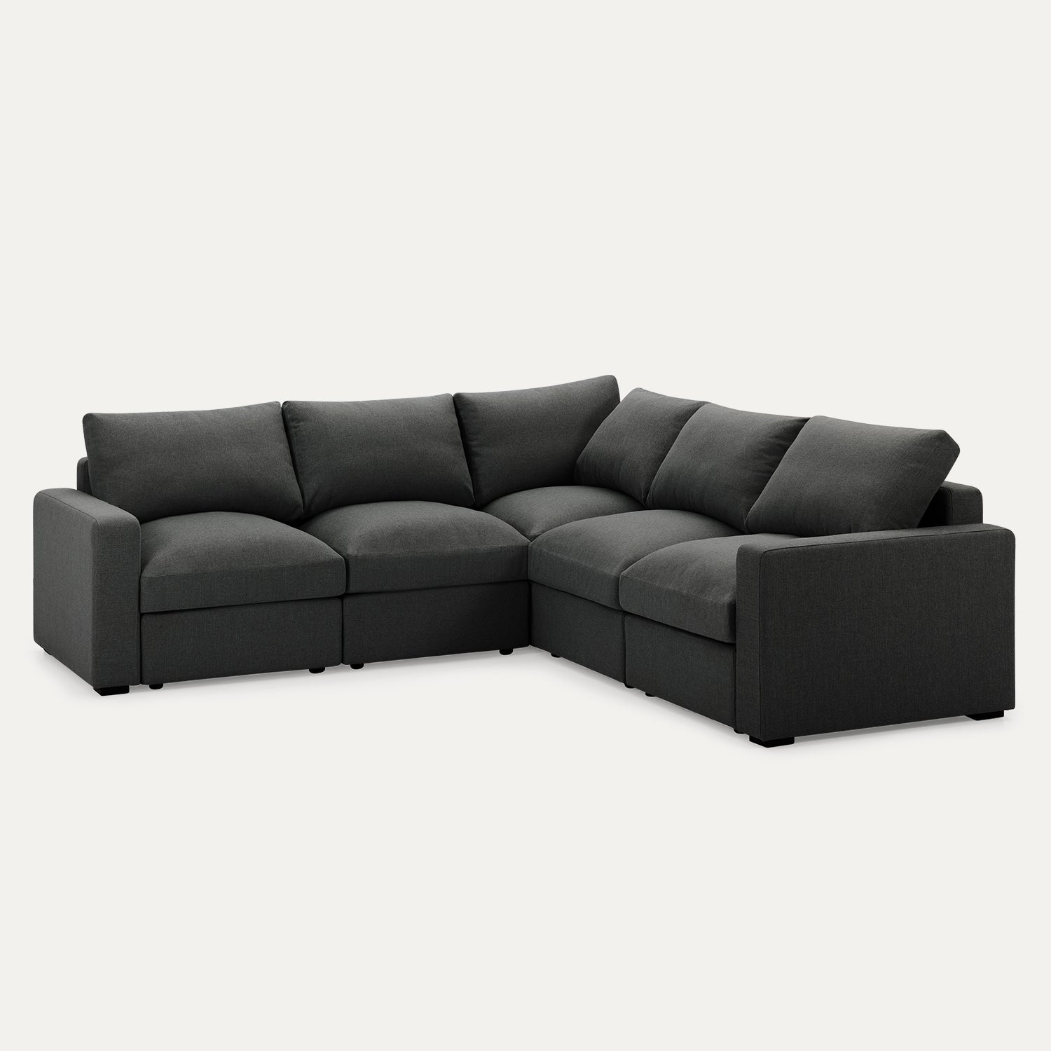 Jamison L-Shaped Sectional Sofa Light Grey
