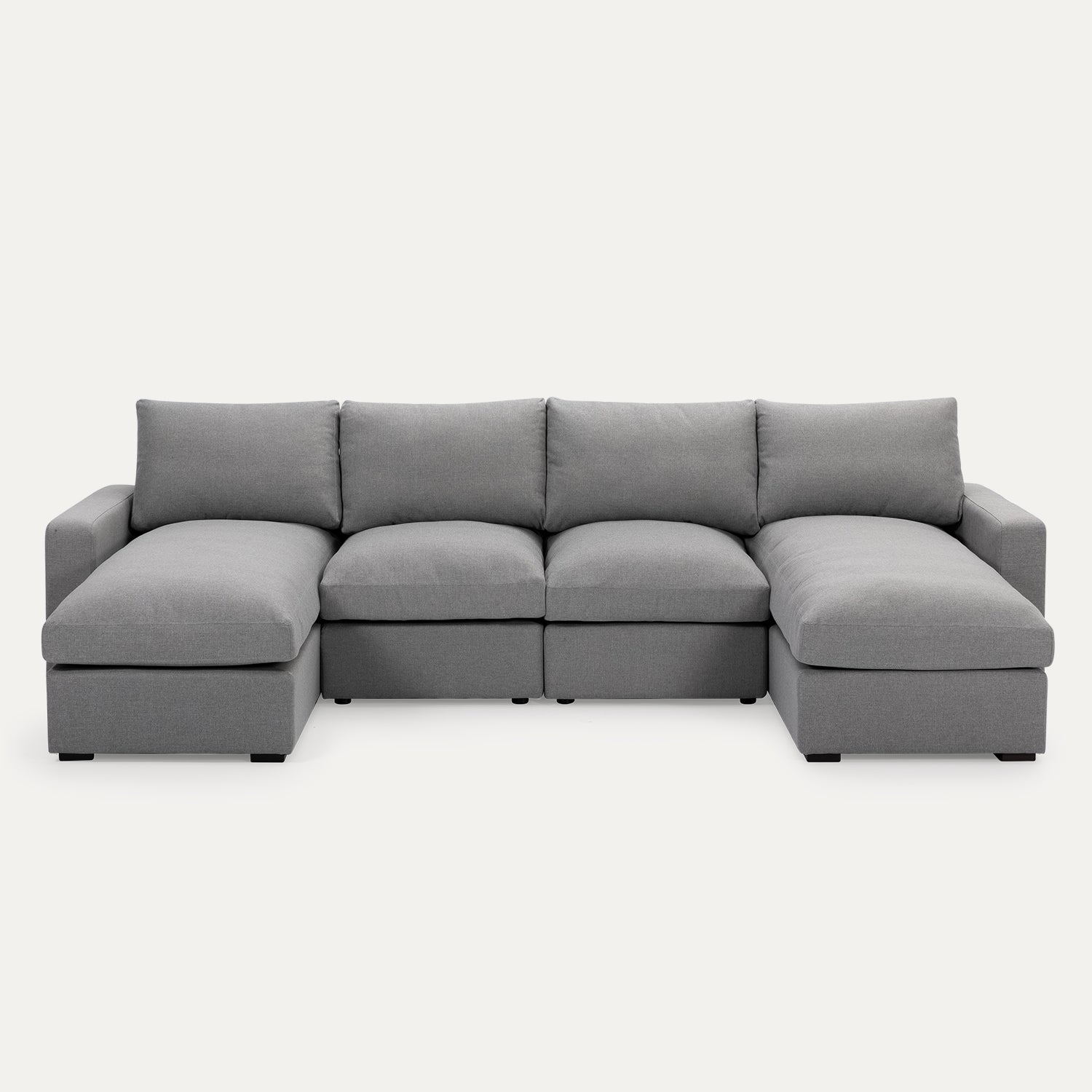 Jamison Double Chaise Sectional Sofa Dark Grey