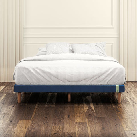Zinus Olga Modern 41 Metal Platform Bed With Headboard, Navy Blue Bed  Frame, 5 Year Warranty 