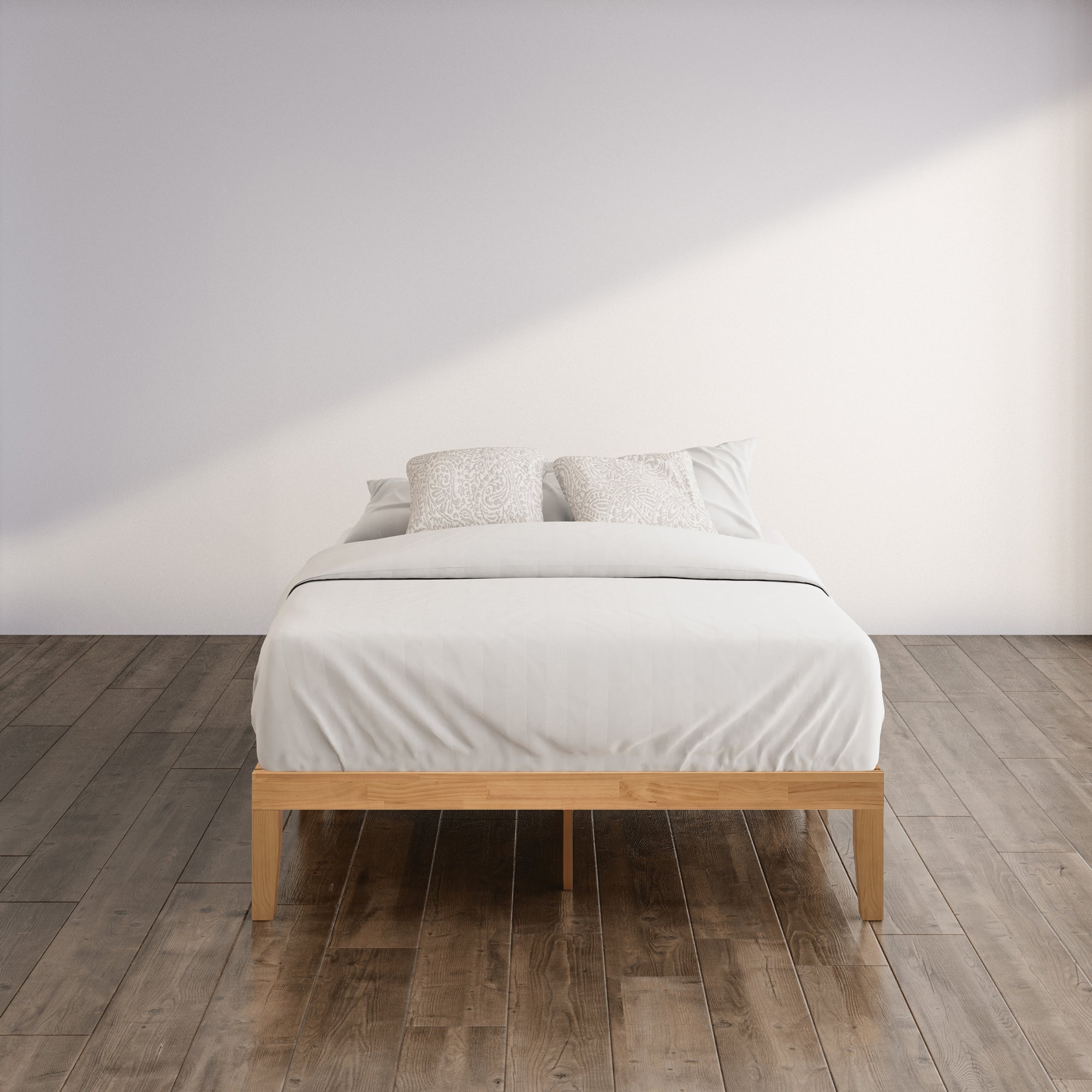 Moiz Wood Platform Bed Frame , Zinus Brown / Full