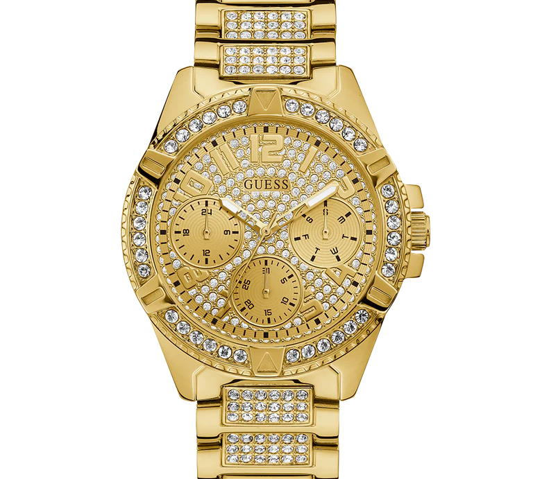 Guess - GW0261G2 - Gold-Tone Rhinestone Multifunction Watch – Montres Big  Time Watches | Quarzuhren