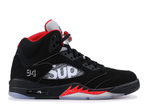 Air jordan review 5 Retro X Supreme "BLACK" 824371 001