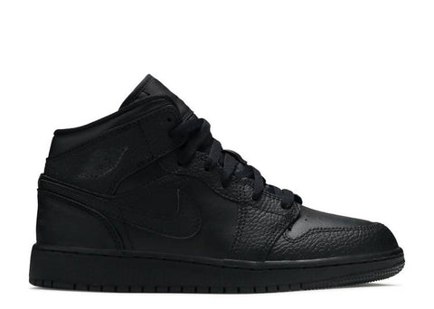 Air Jordan 1 Mid (GS) "TRIPLE BLACK" 554725 091