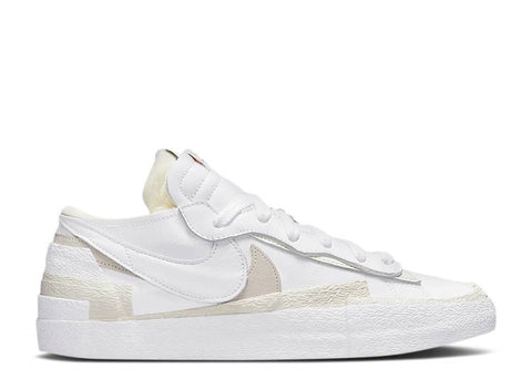 nike voiced Blazer Low x Sacai "White Patent" DM6443 100