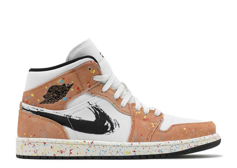 Air Jordan 1 Mid SE "BRUSHSTROKE PAINT SPLATTER" DA8005 100