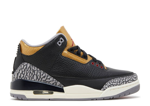 Air Green Jordan 3 Retro Wmns "BLACK CEMENT GOLD" CK9246 067