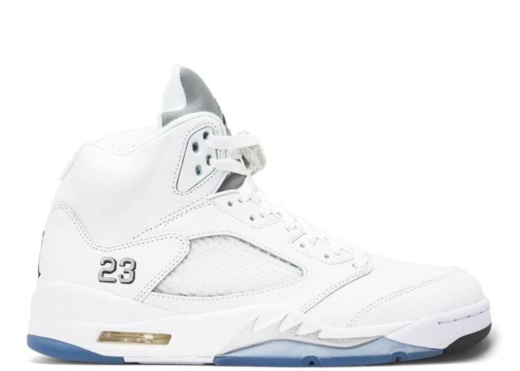 jordan 5 white metallic