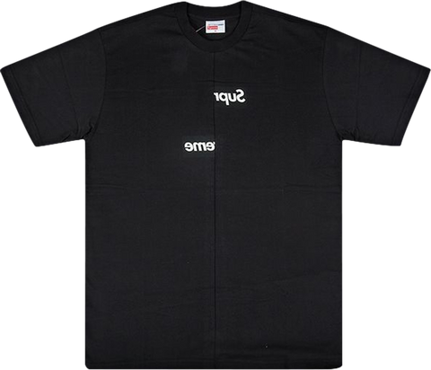 SUPREME x Commes des Garcons "Box Log Split" T-Shirt Black