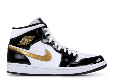 Air Jordan 1 Mid "Patent can White Gold"  852542 007