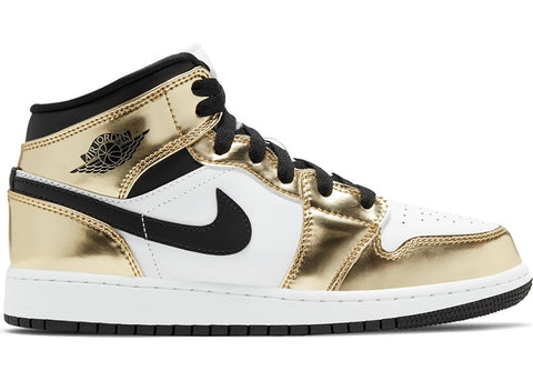 Air Jordan 1 MID GS "GOLD BLACK WHITE" DC1420 700