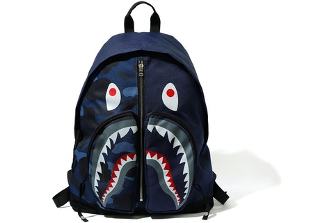 Bape Shark Backpack "Blue Camo"