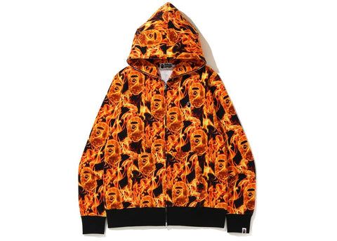 BAPE "FLAME" WIDE FULL ZIP Hoodie