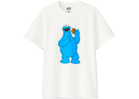 KAWS x Uniqlo x Sesame Street "Cookie Monster Tee White"