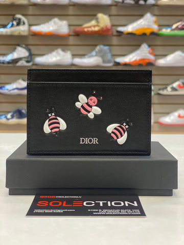 DIOR X KAWS CARD HOLDER "PINK BEES BLACK" H1OE