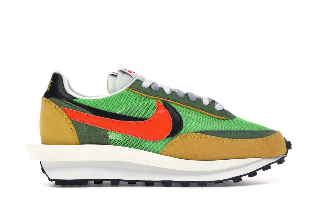 PRE OWNED - Orange nike WAFFLE X SACAI GREEN - Air Max 90 Vinyl