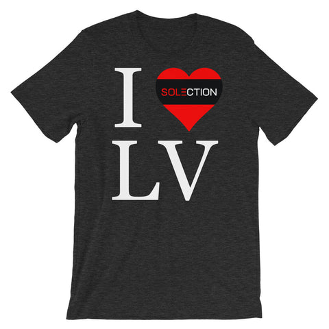 I Love LV Short-Sleeve teekreemo T-Shirt White Letters