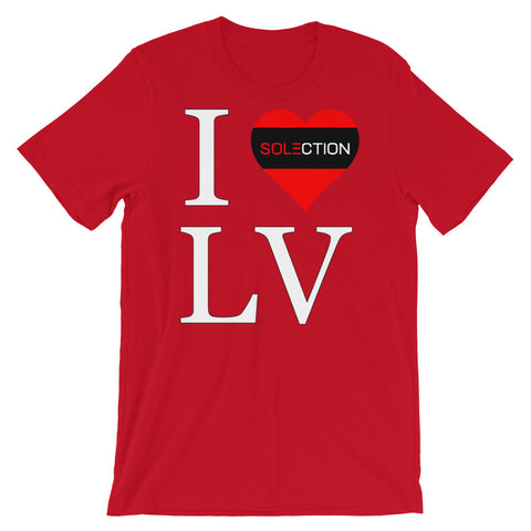 I Love LV Short-Sleeve teekreemo T-Shirt White Letters