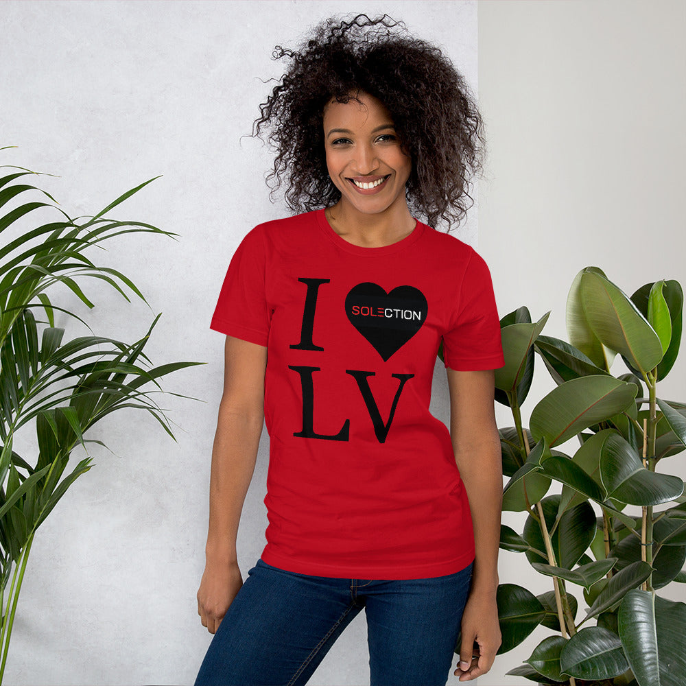 I Love LV - Ladies Short Sleeve Jersey T-Shirt