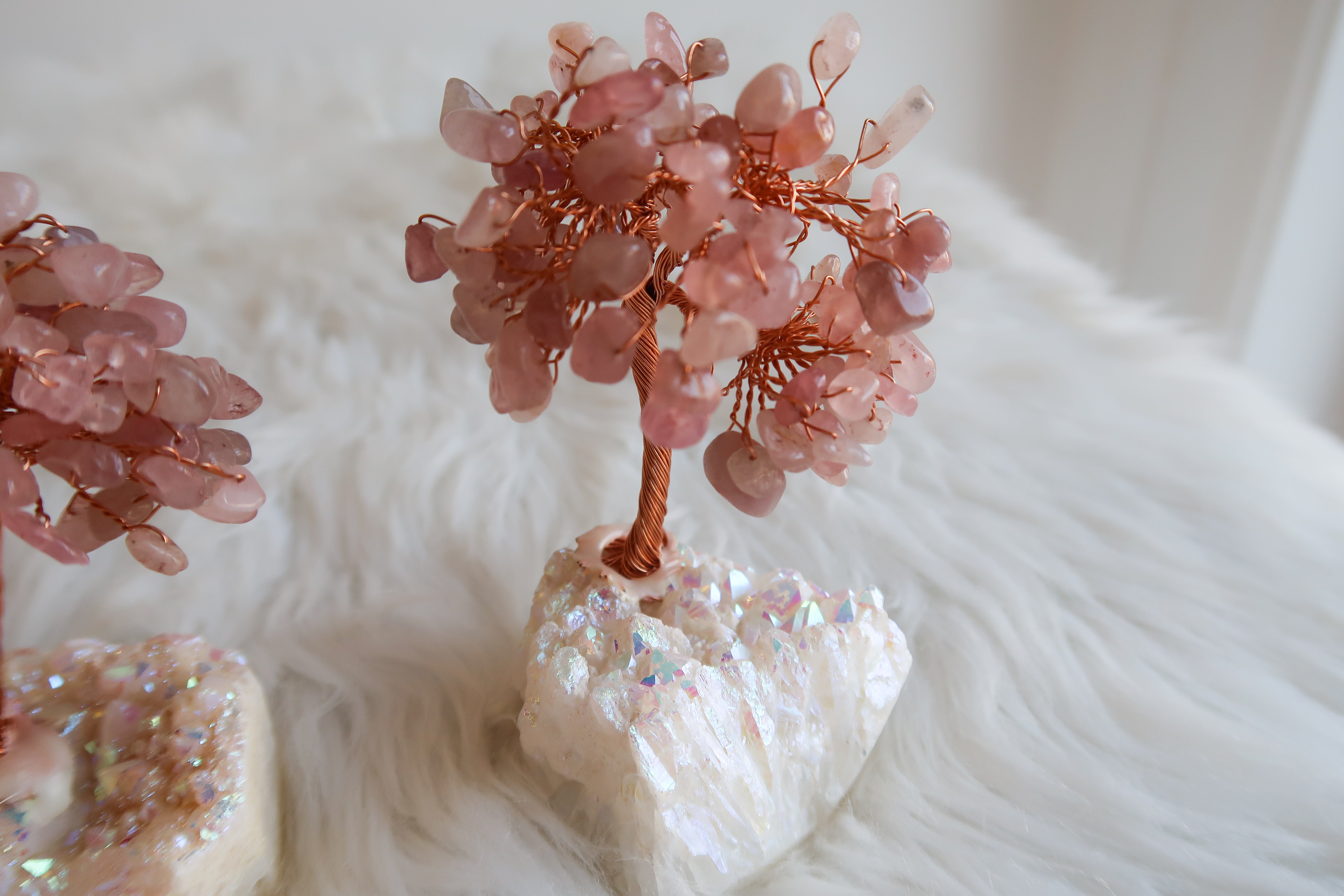 Angel Aura Rose Quartz Whimsical Trees Assortment 1