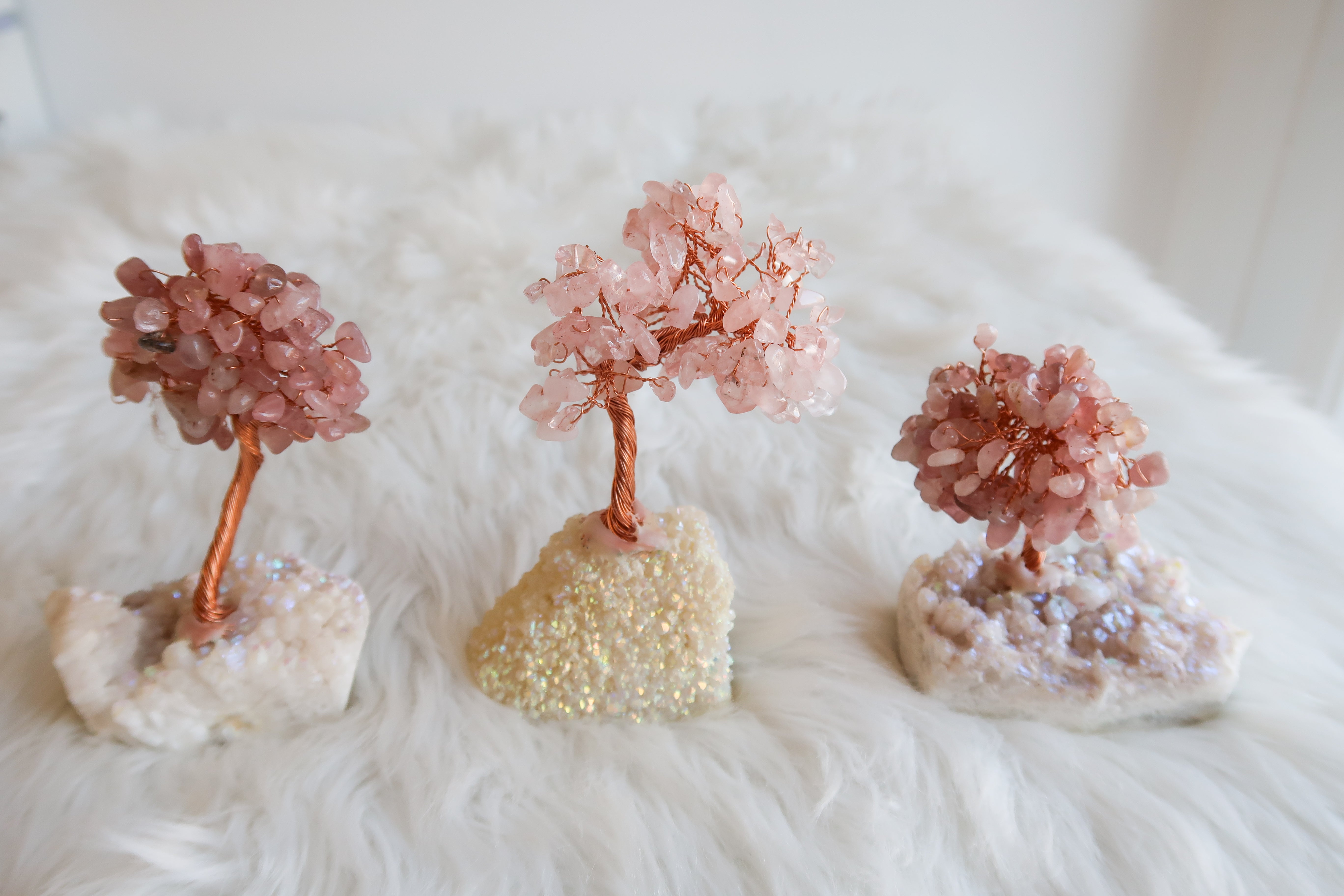 Angel Aura Rose Quartz Whimsical Trees Assortment 3