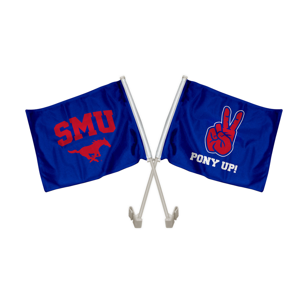 Smu Mustangs Pony Up Hand Sign Car Flag Root Sportswear