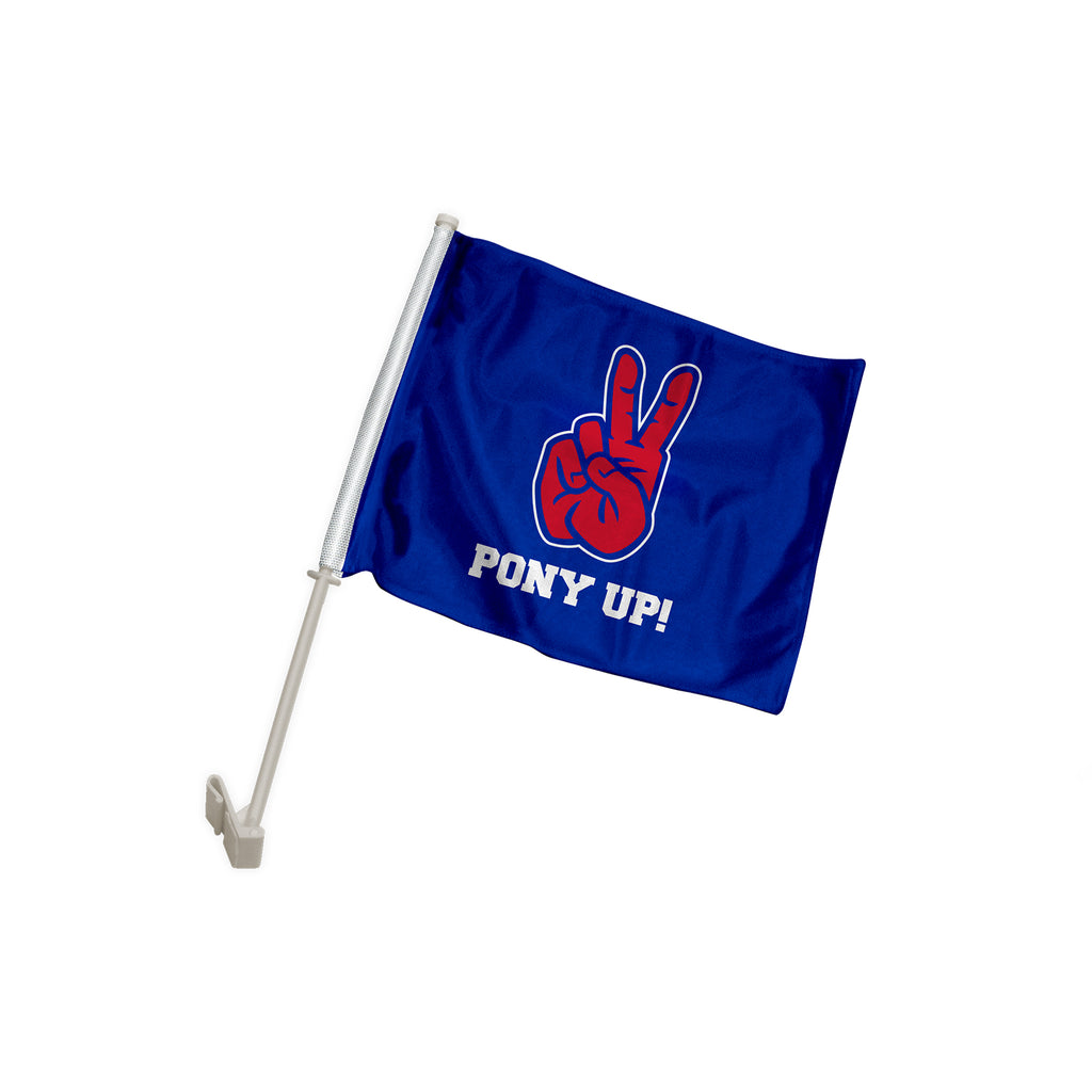 Smu Mustangs Pony Up Hand Sign Car Flag Root Sportswear