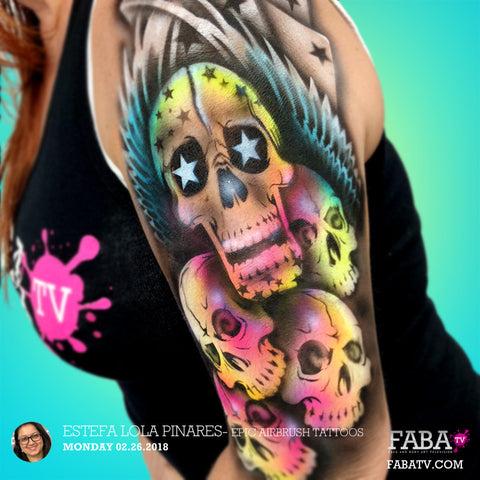 Estefa Pinares Epic Airbrush Tattoos FABATv