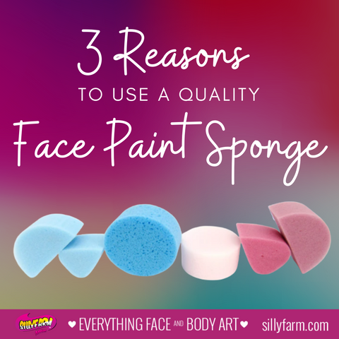 Art Factory | Blue High Density Face Painting Sponges - Petal (6 pieces)