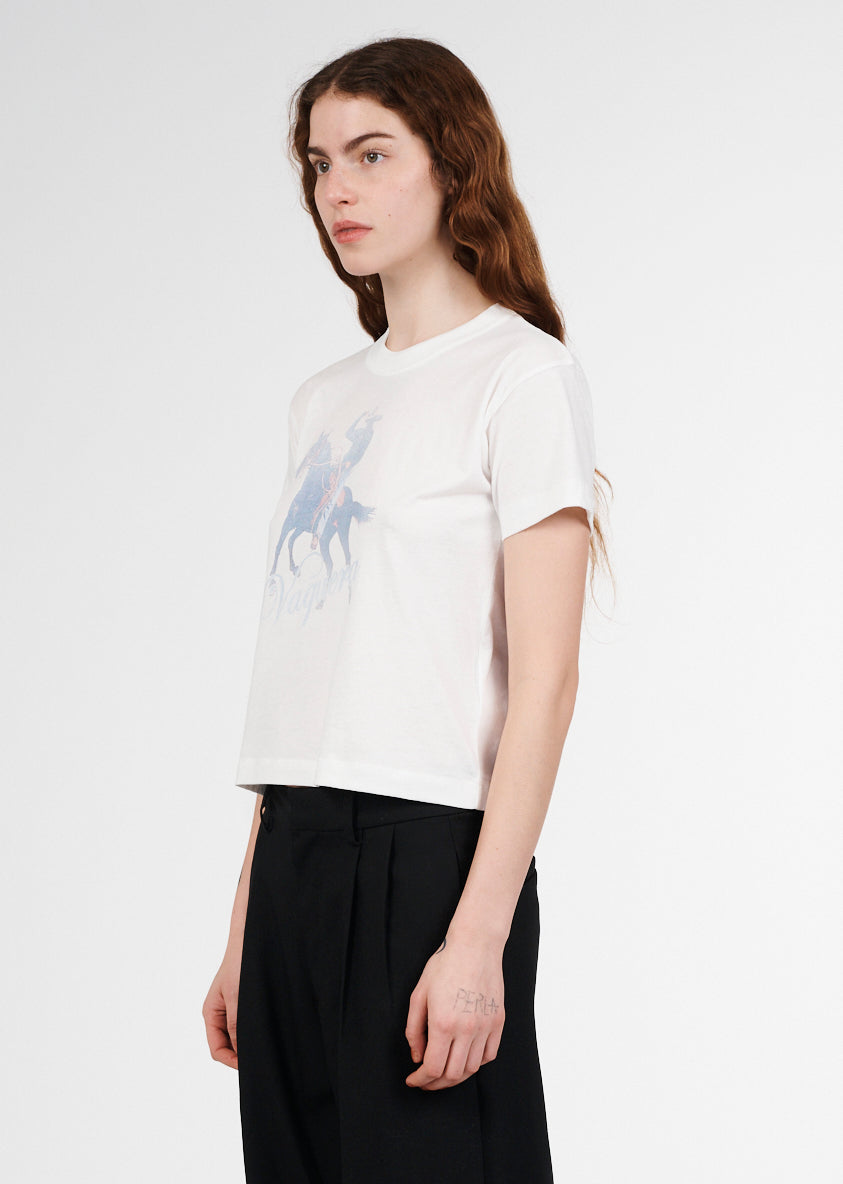 Vaquera Unisex T-shirt Bra Print In White