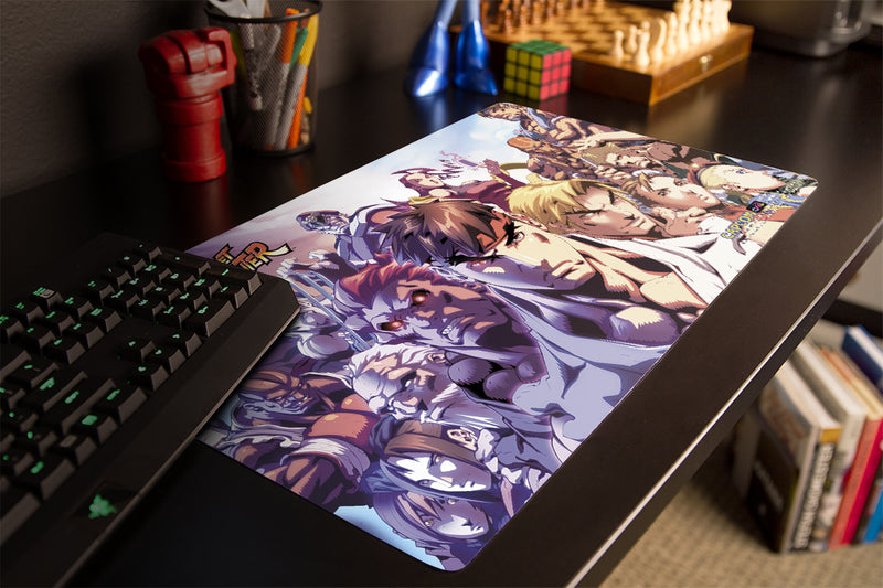 Street Fighter Desk Mat Cast Collage Sumoden