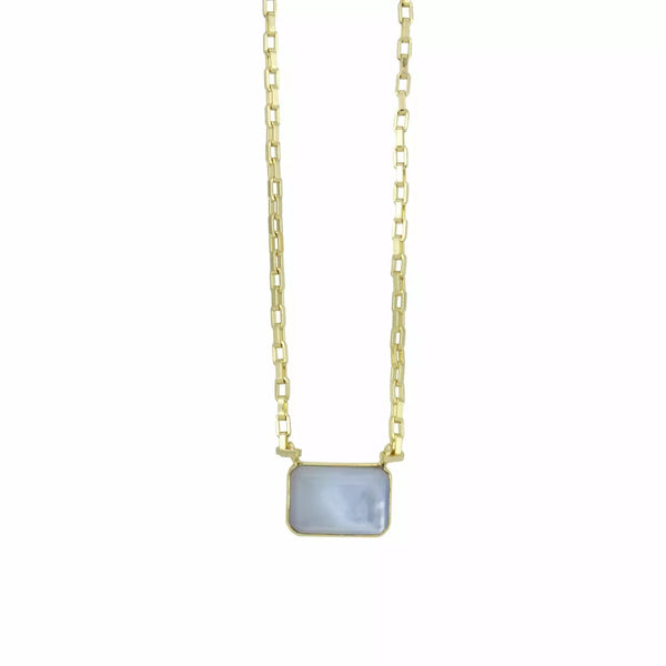 Marcia Moran Belmira Chunky Link Stone Drop Necklace– ICE