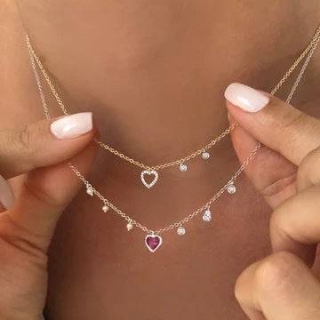 Pink Sapphire & Diamond Necklace, Meira T