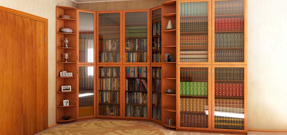 biblioteca de madera 