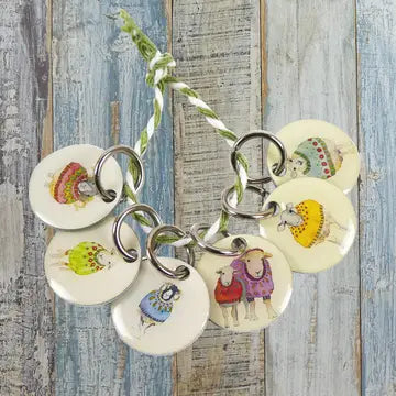 Emma Ball - Sheep in Sweaters Stitch Markers (Set of 6)