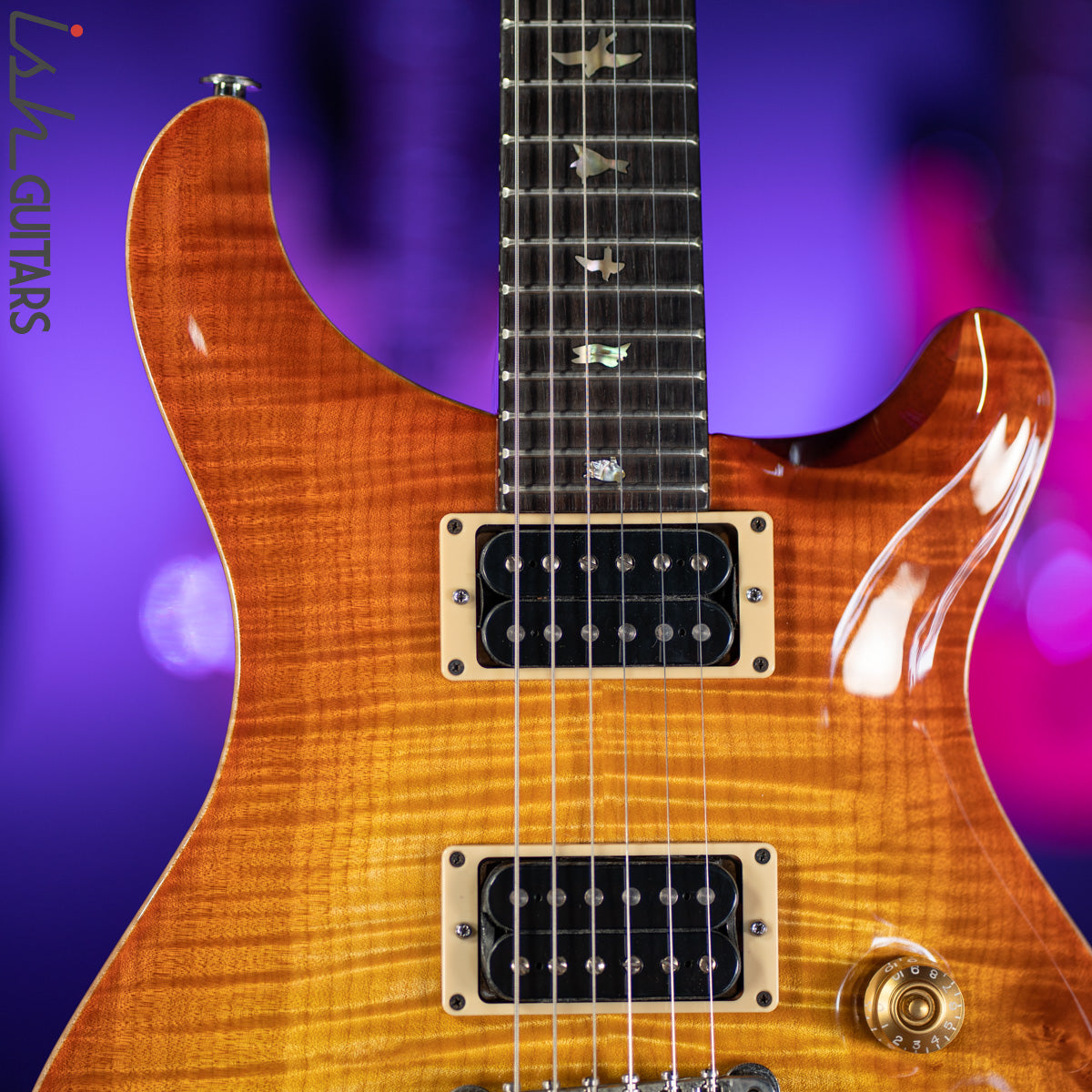 1989 PRS Custom 24 RARE Factory 2 Piece Stoptail 10 Top Sunburst – Ish ...