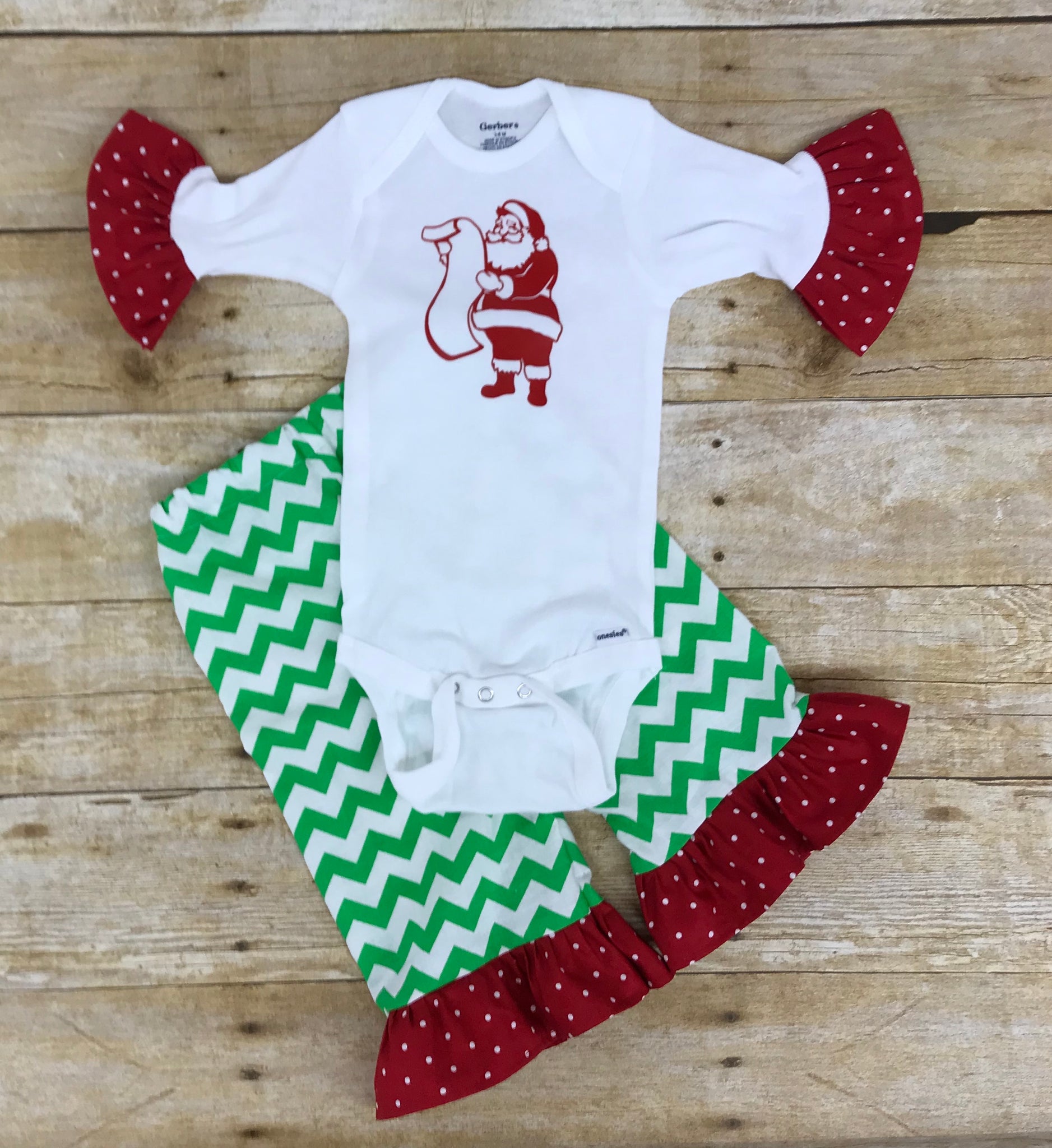 christmas ruffle outfit