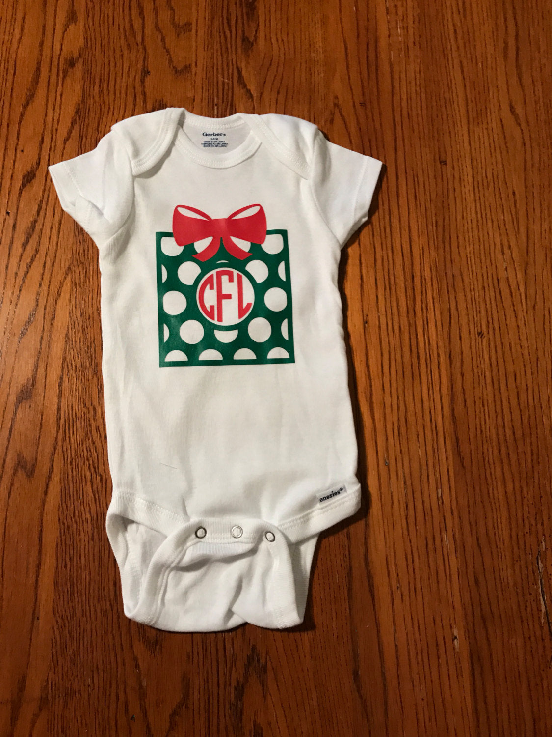 monogrammed onesie