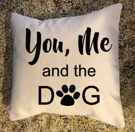 You Me And The Dog Throw Pillow Dog Lover Pillows The Nerdy Birds