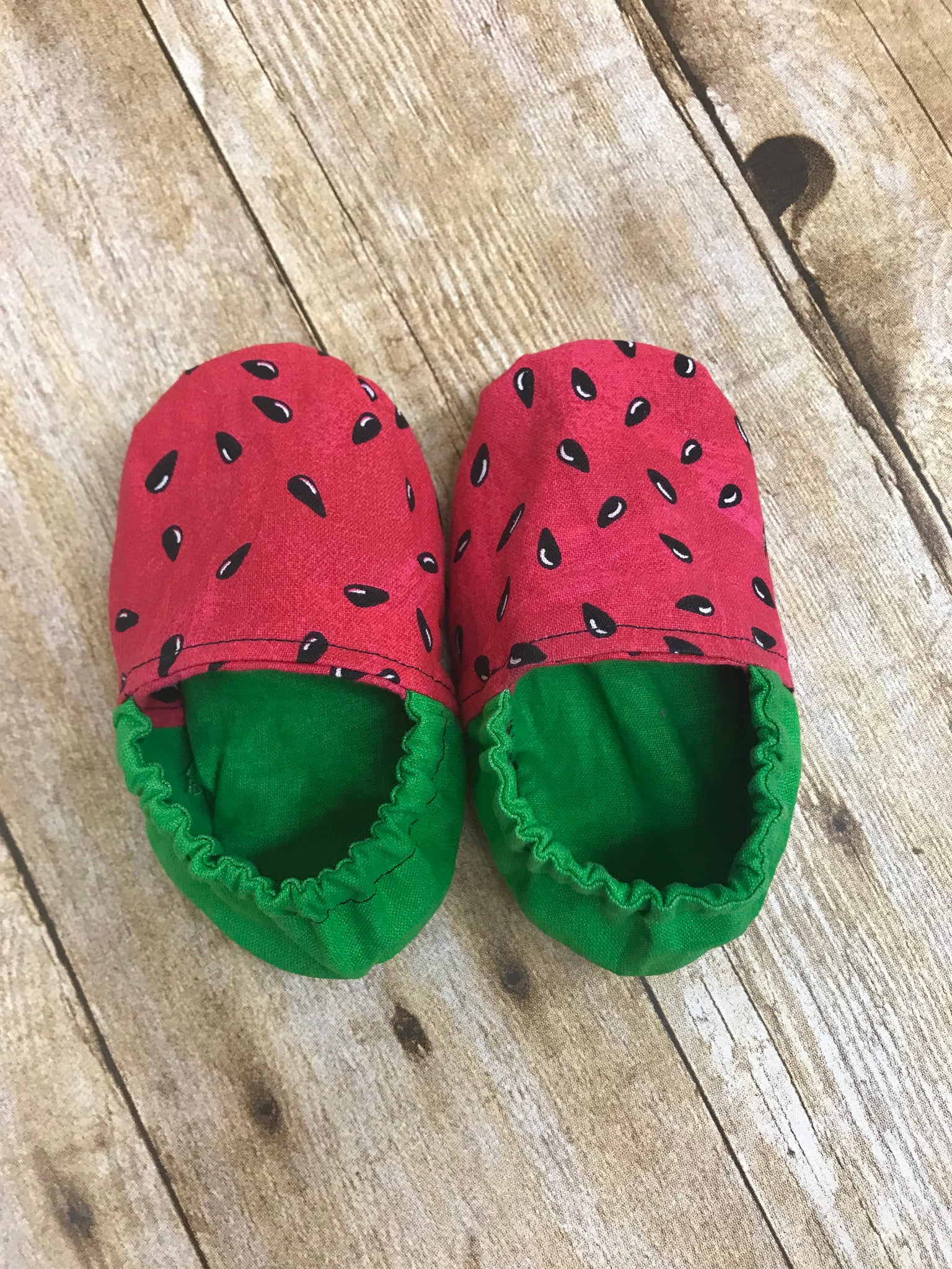 watermelon baby shoes