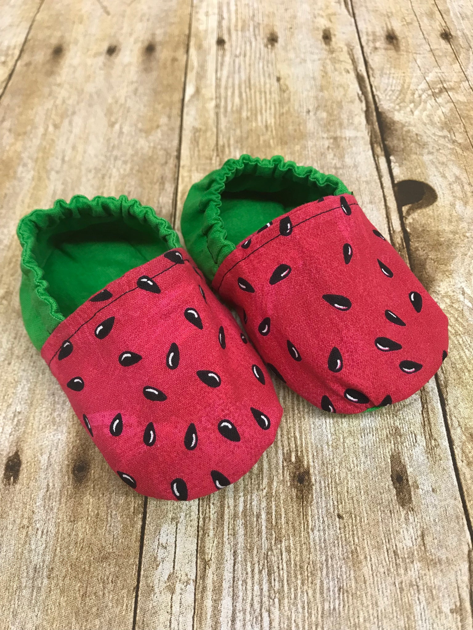 watermelon baby shoes