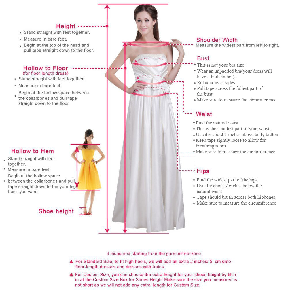 Prom dresses measure guide