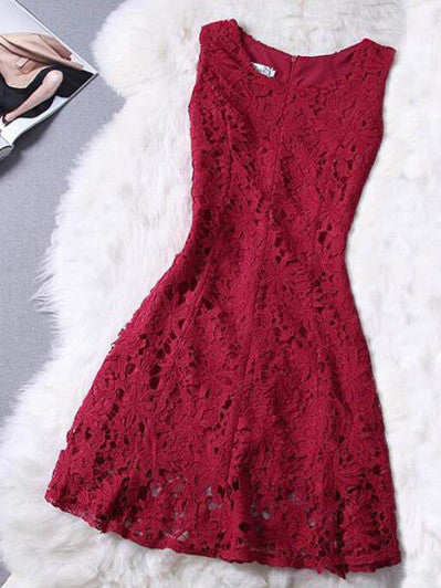 Homecoming Dress Sexy Red Lace Short Prom Dress Party Dress JK017 ...